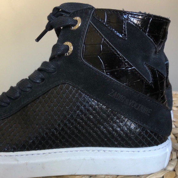Zadig & Voltaire high-top leather sneakers - Picture 8 of 9